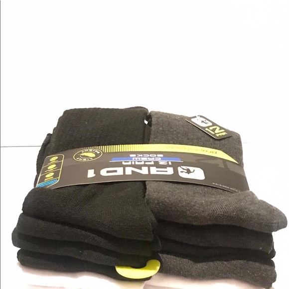 12 PAIRS AND1 Long Crew PROPLATINUM Socks 6-12.5 - Picture 8 of 8